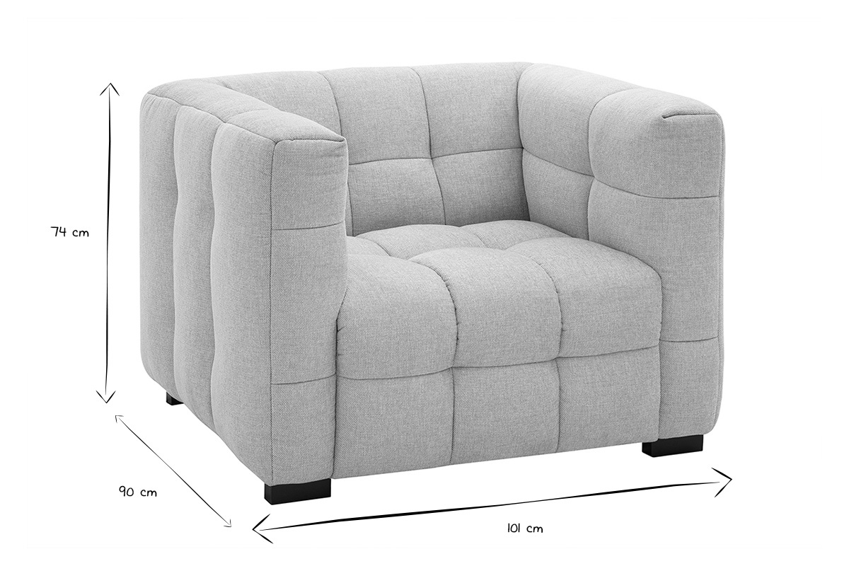 Designersessel in texturiertem Samt-Effekt-Stoff beige CORTO
