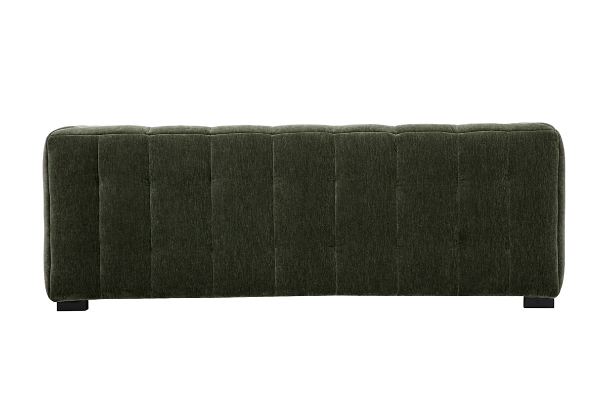 Designersofa 3-Sitzer in Samtoptik Stoff khakigrn CORTO