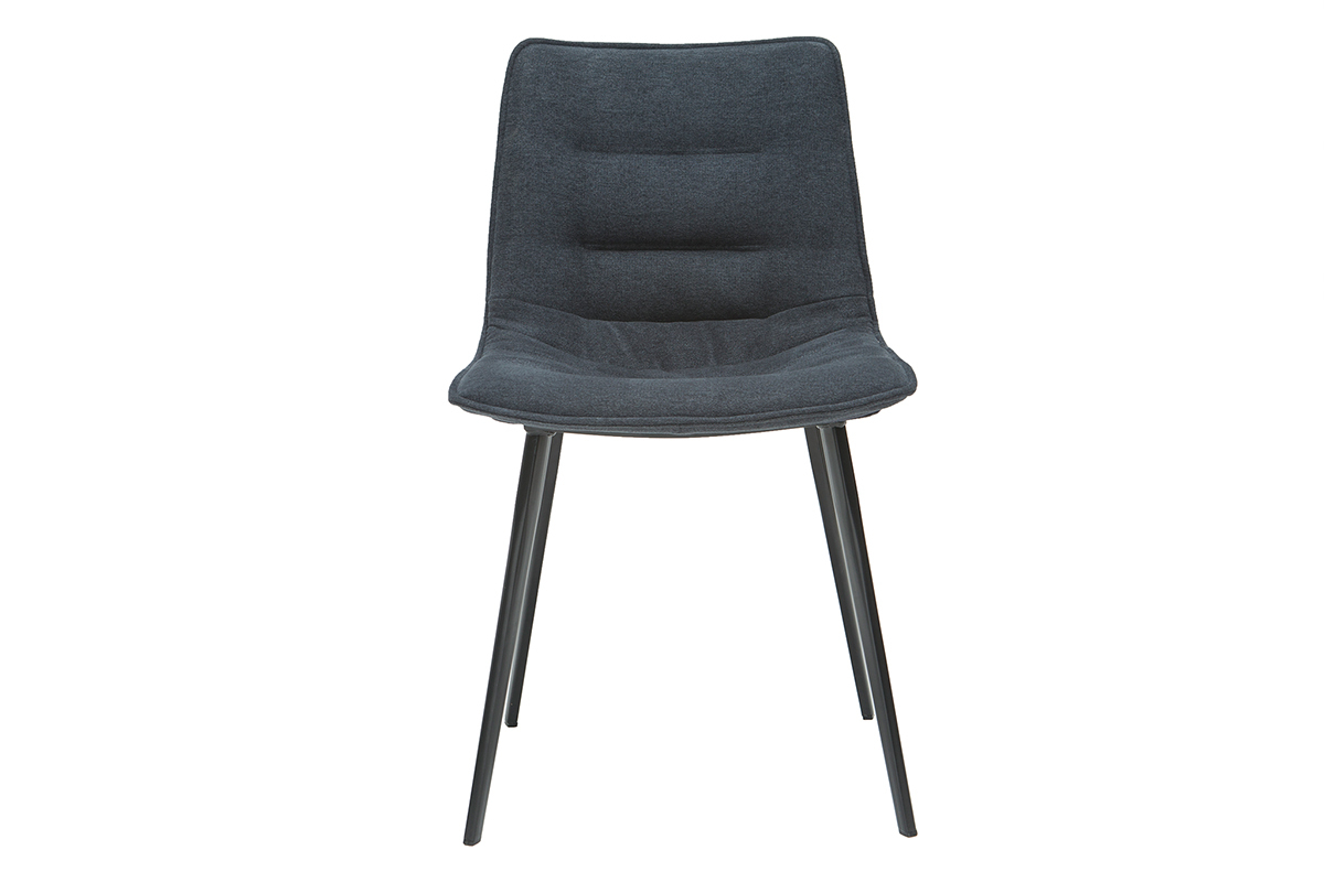 Designsthle mit dunkelgrauem Samteffekt (2er-Satz) PARKER