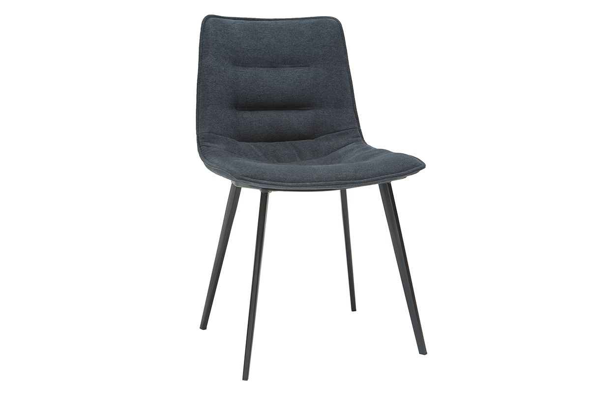 Designsthle mit dunkelgrauem Samteffekt (2er-Satz) PARKER