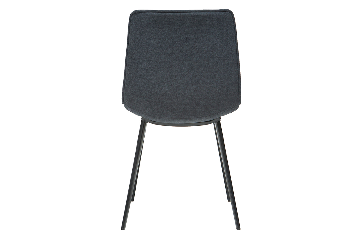 Designsthle mit dunkelgrauem Samteffekt (2er-Satz) PARKER