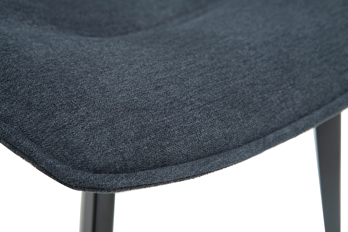 Designsthle mit dunkelgrauem Samteffekt (2er-Satz) PARKER