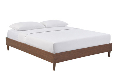 Doppelbett 160x200 cm dunkles Holz AYO