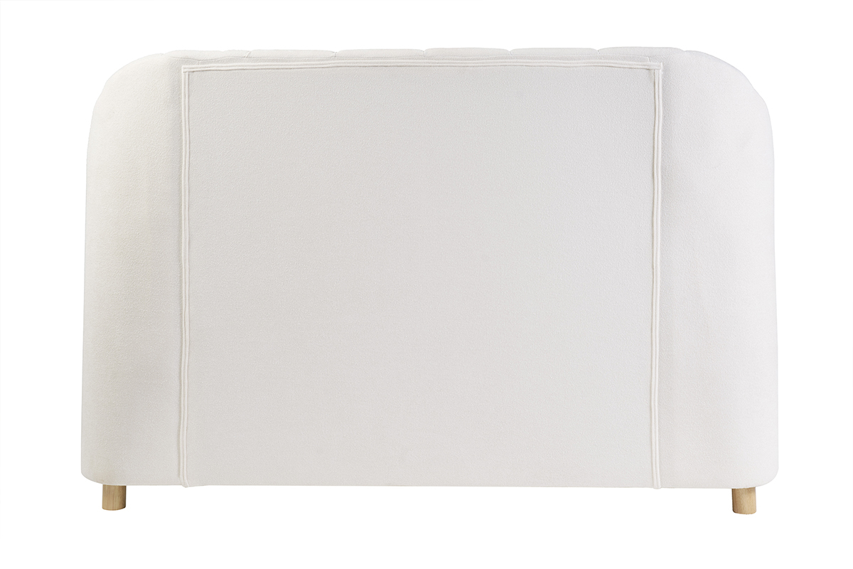 Doppelbett 160x200 in Stoff mit Schlingenwolloptik ARIELLE