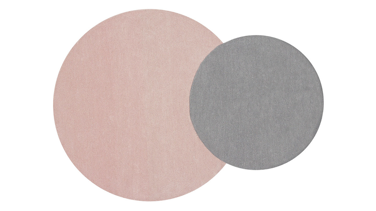 Doppelteppich grau-rosa 140x200 cm ECLIPSE