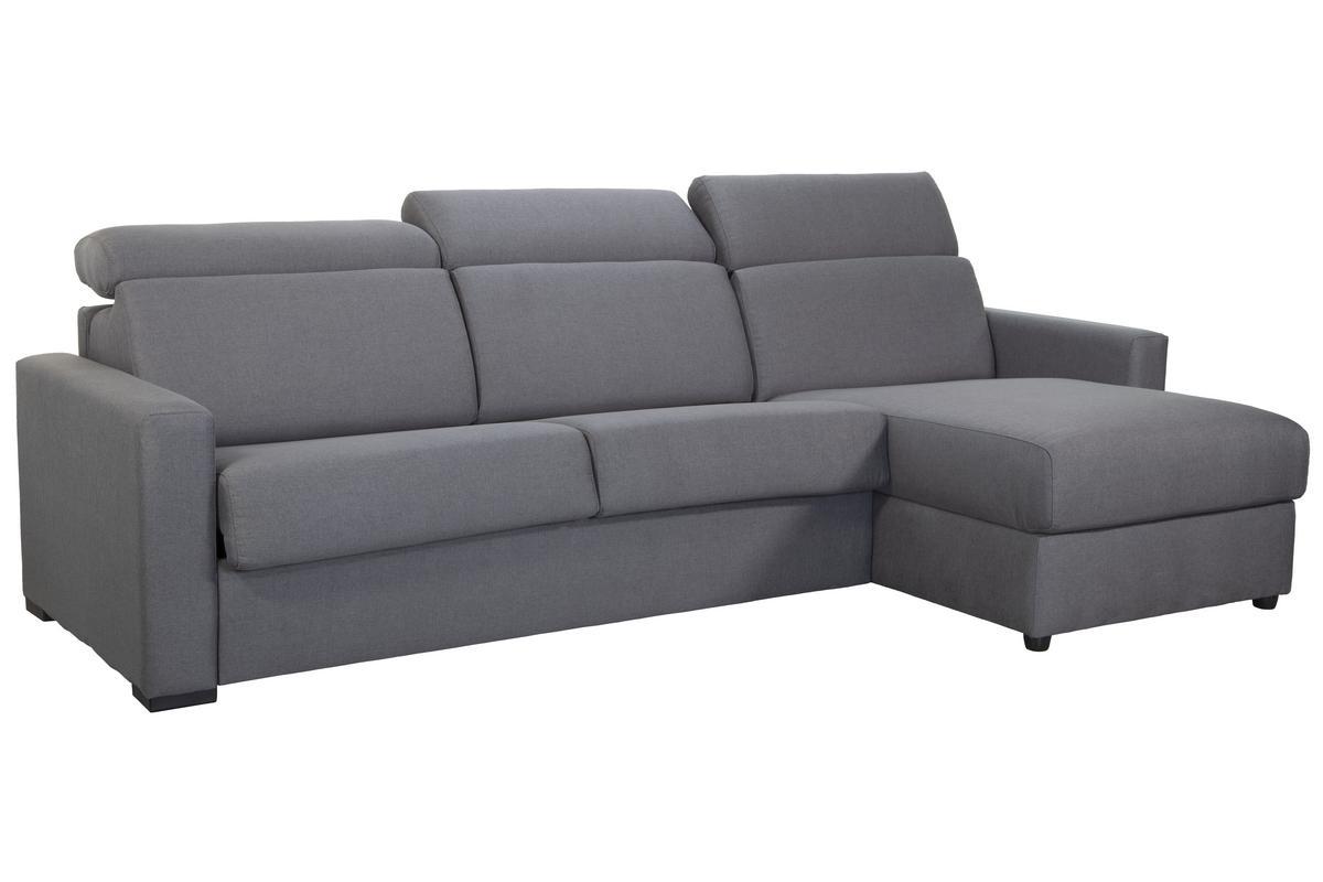 Dreh- und Schlafsofa mit grauem Kasten NORO