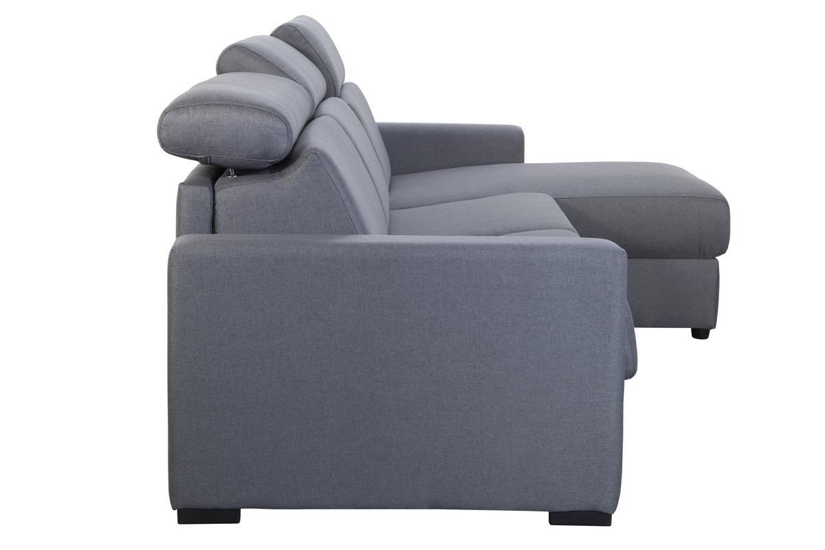 Dreh- und Schlafsofa mit grauem Kasten NORO