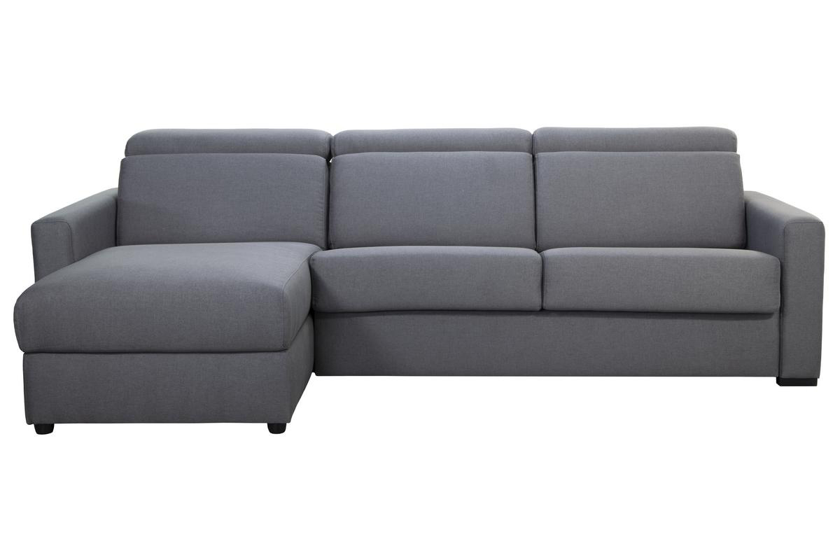 Dreh- und Schlafsofa mit grauem Kasten NORO