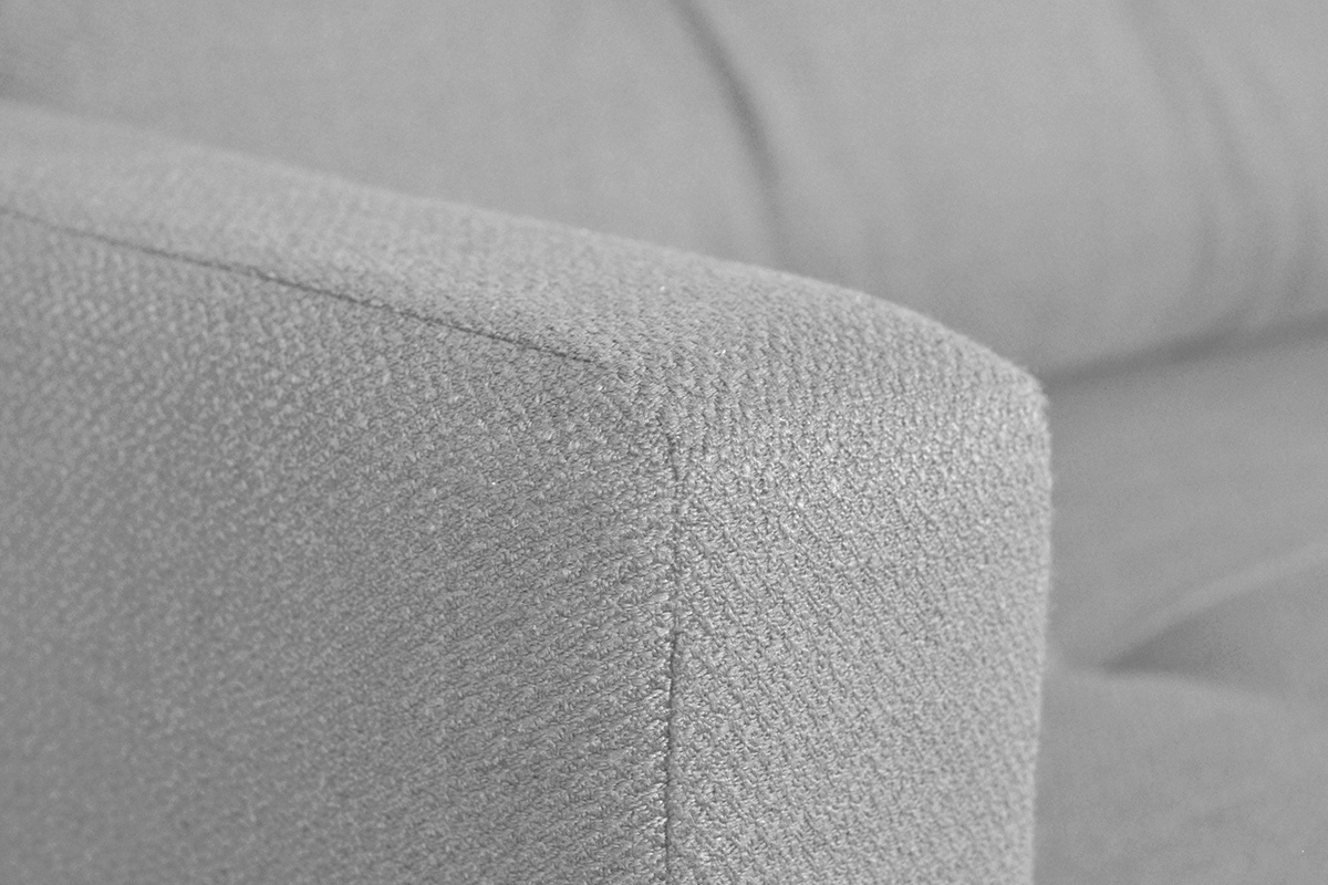 Dreisitzer-Bettcouch skandinavisch mit Bettkasten grau MIRA