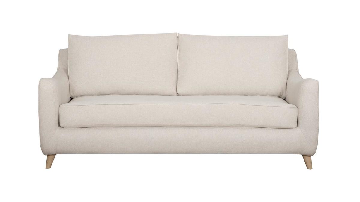 Dreisitzer-Schlafsofa skandinavisch beige VENDOME