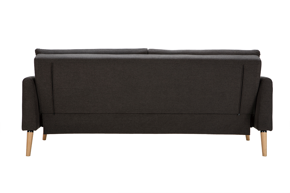 Dreisitzer-Schlafsofa skandinavisch dunkelgrau STEWART