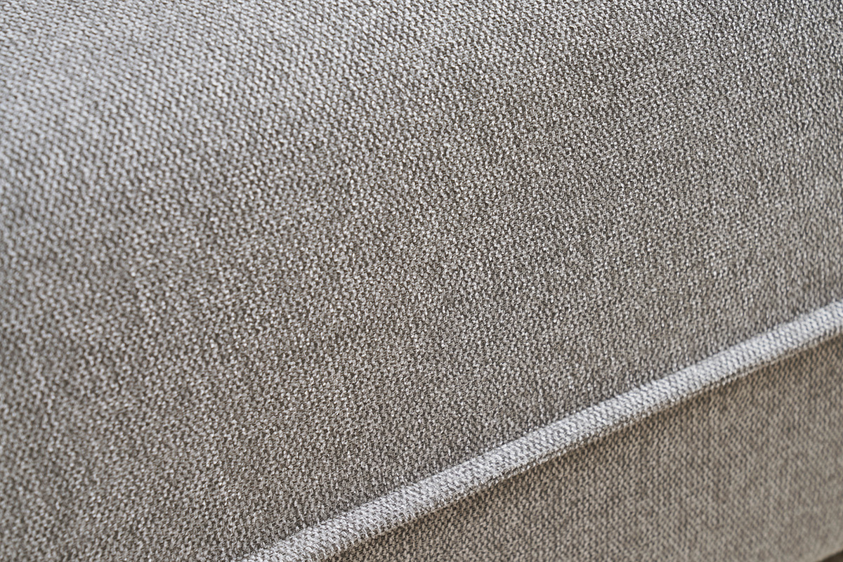 Dreisitzer-Sofa aus grauem Samt-Effekt Textilgewebe PIO
