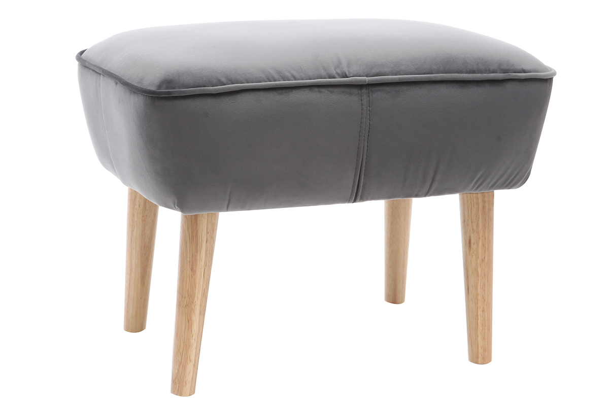 Dunkelgraue Samtfu�st�tze ZOLA