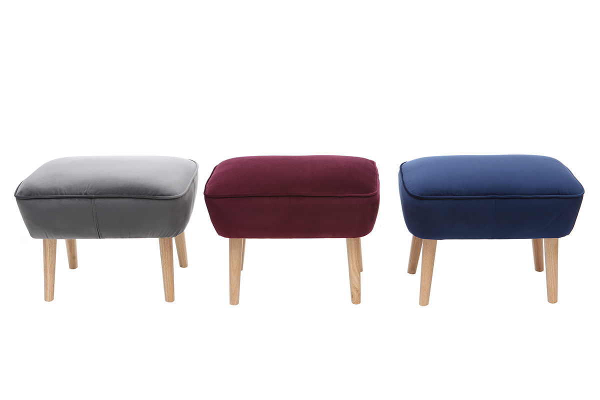 Dunkelgraue Samtfu�st�tze ZOLA