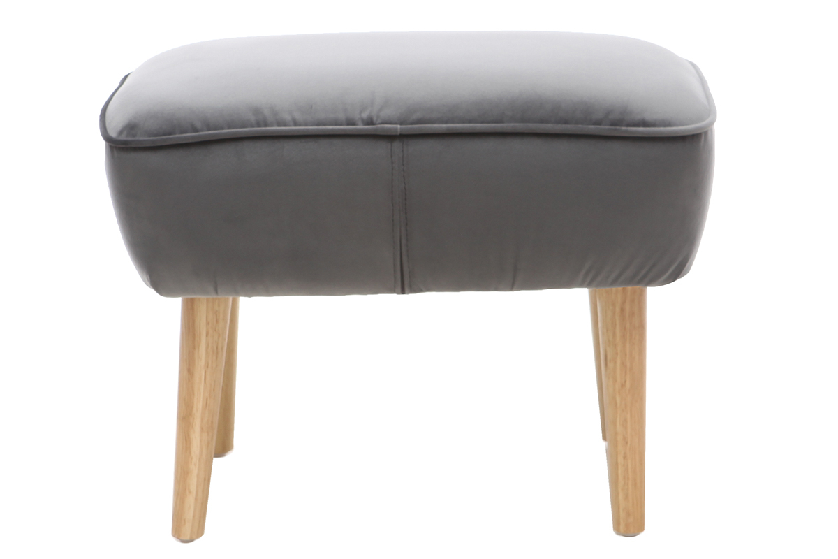 Dunkelgraue Samtfu�st�tze ZOLA