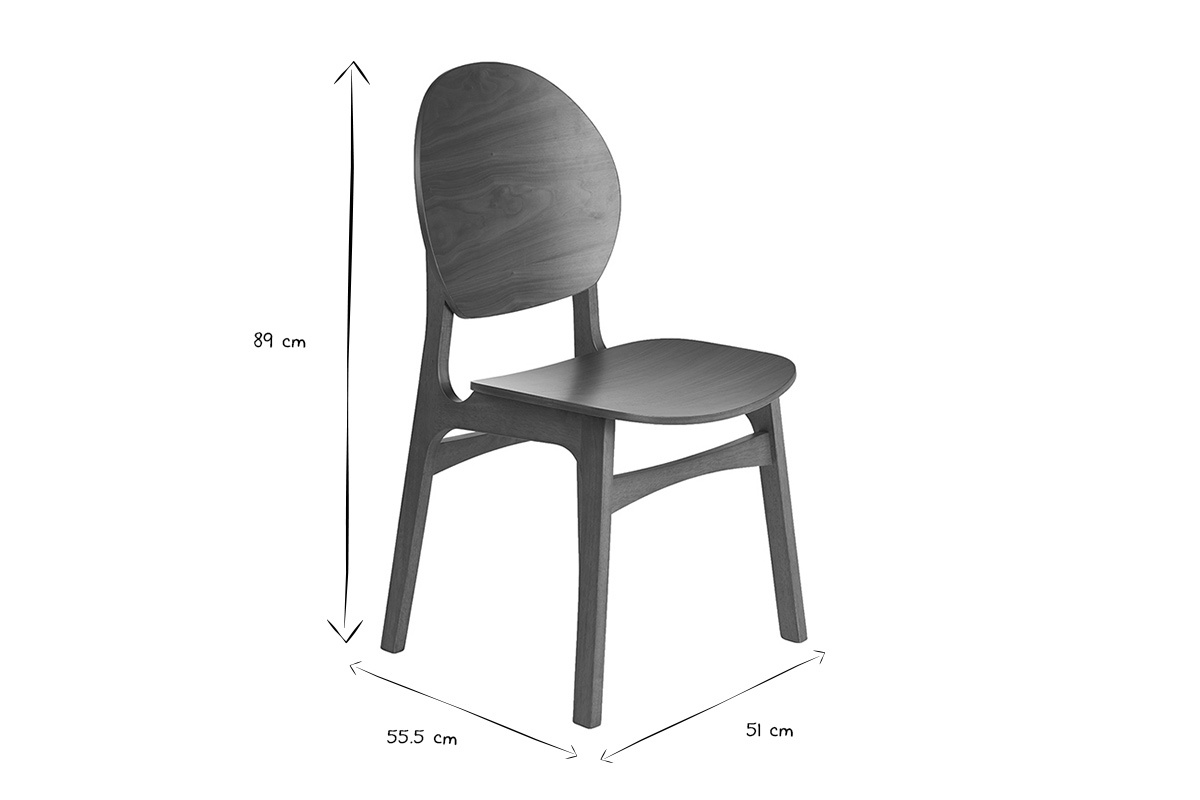 Dunkelholzst�hle (2er-Set) ELTON