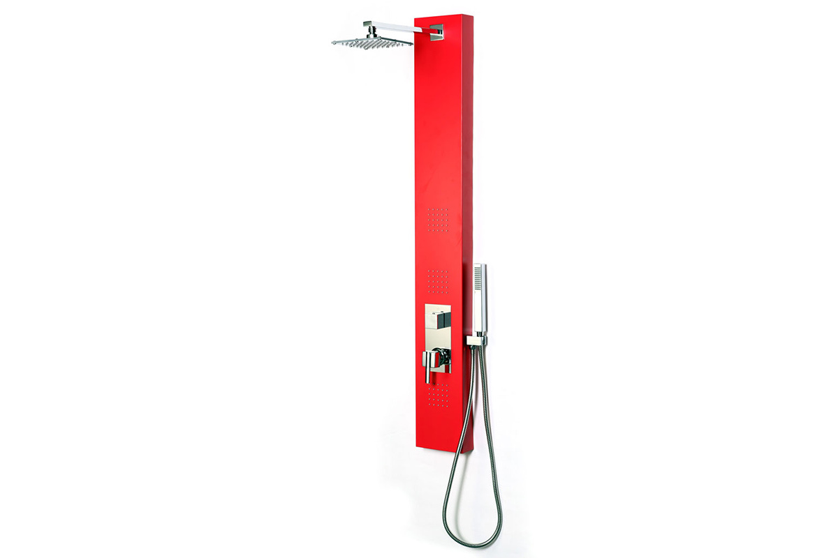 Duschs�ule mit Hydromassage TRENDY Rot