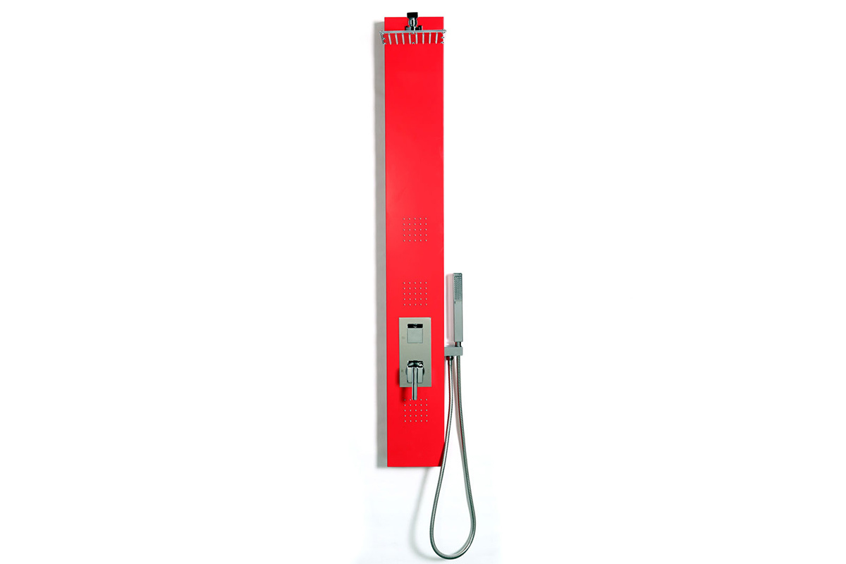 Duschs�ule mit Hydromassage TRENDY Rot