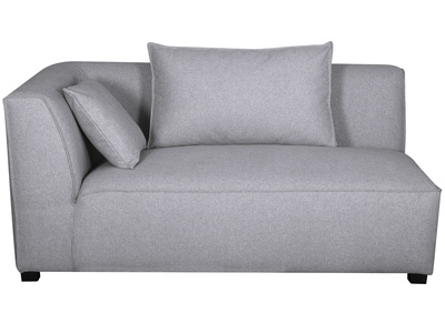 Eckmodul links für Sofa aus hellgrauem Stoff PLURIEL