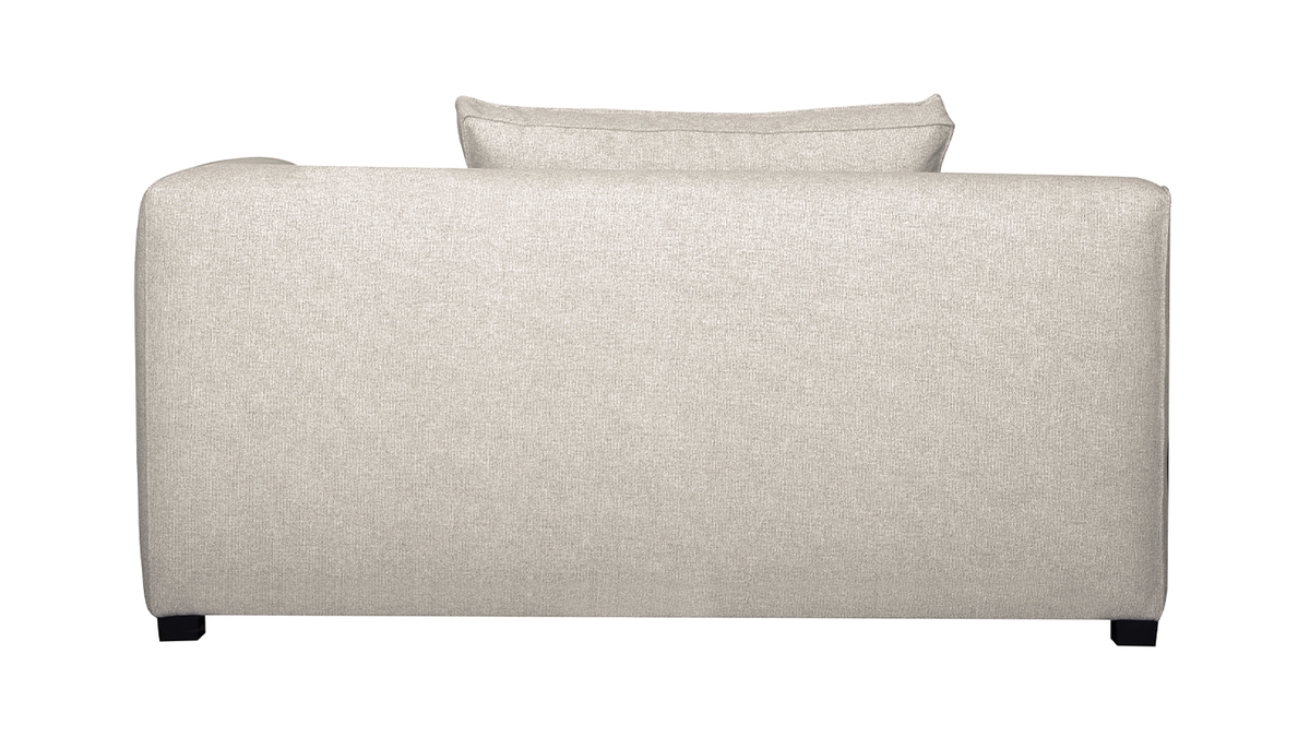 Eckmodul rechts fr Sofa aus beigem Stoff PLURIEL