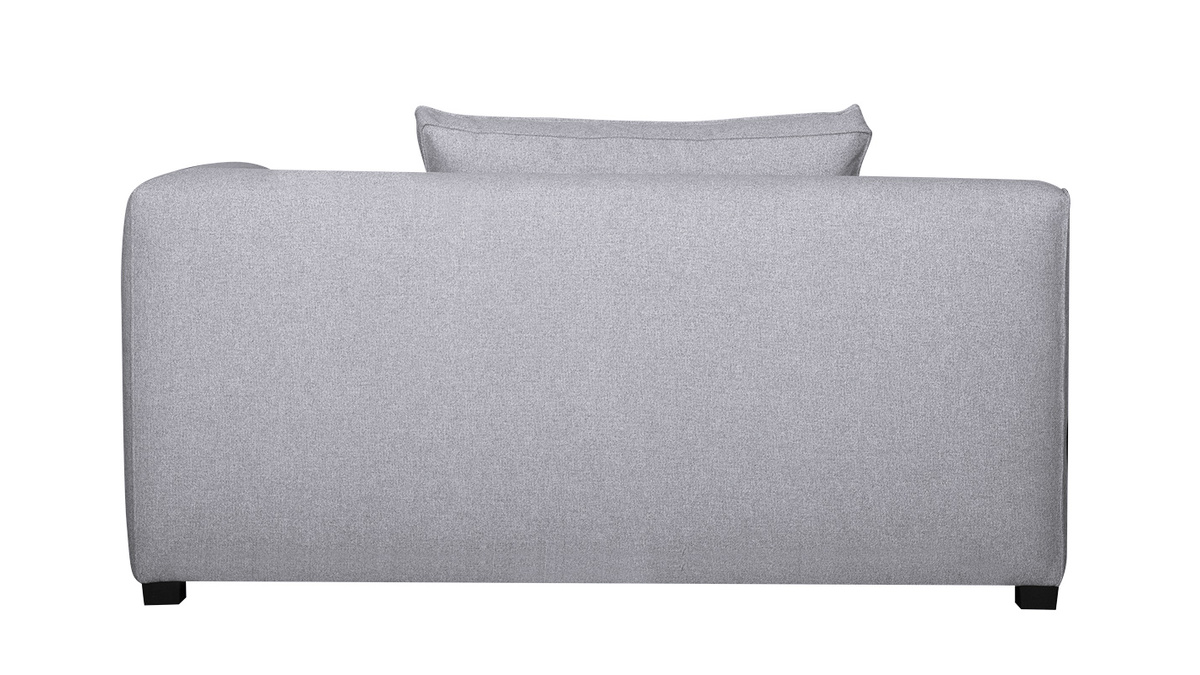 Eckmodul rechts fr Sofa aus hellgrauem Stoff PLURIEL