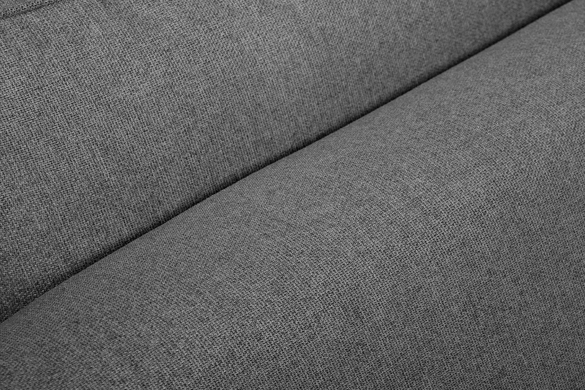 Ecksofa 5-Sitzer anthrazitgrau mit schwarzen Metallfen PUCHKINE
