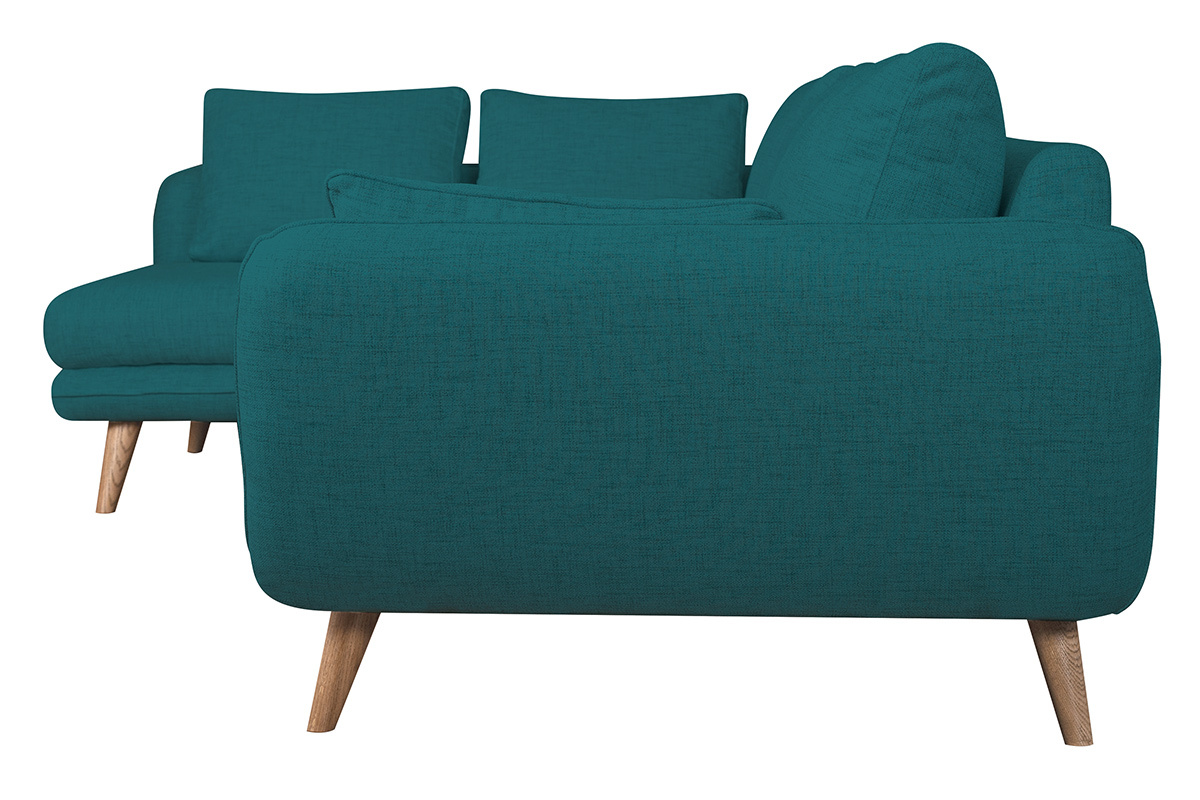 Ecksofa 5-Sitzer skandinavisch pfauenblau CREEP