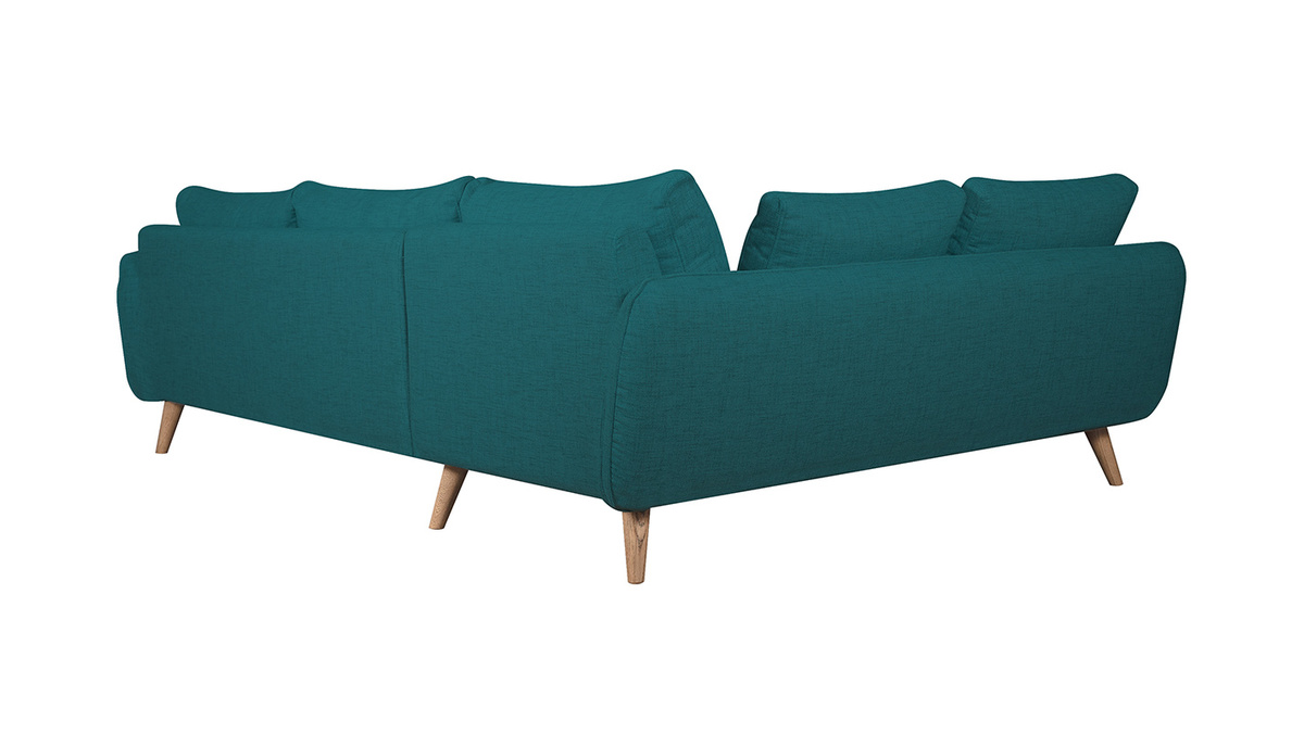 Ecksofa 5-Sitzer skandinavisch pfauenblau CREEP