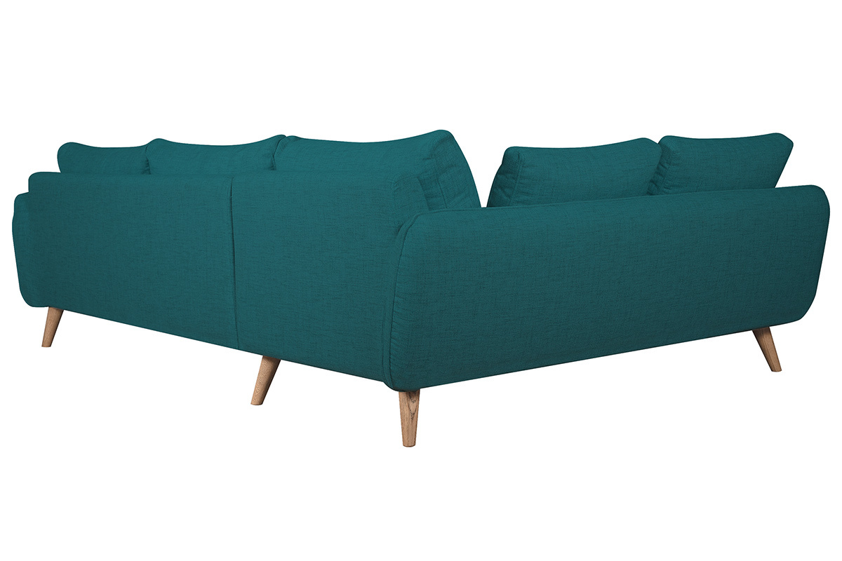 Ecksofa 5-Sitzer skandinavisch pfauenblau CREEP