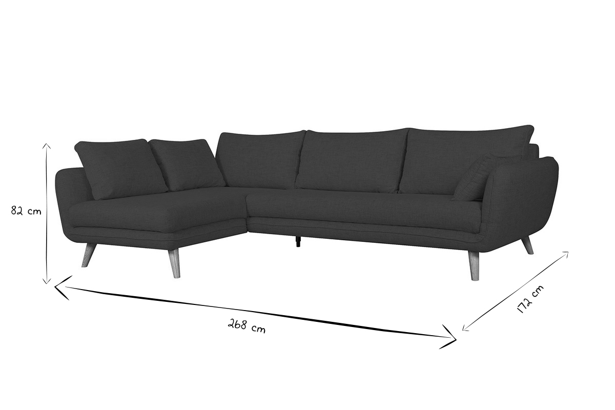 Ecksofa 5-Sitzer skandinavisch pfauenblau CREEP