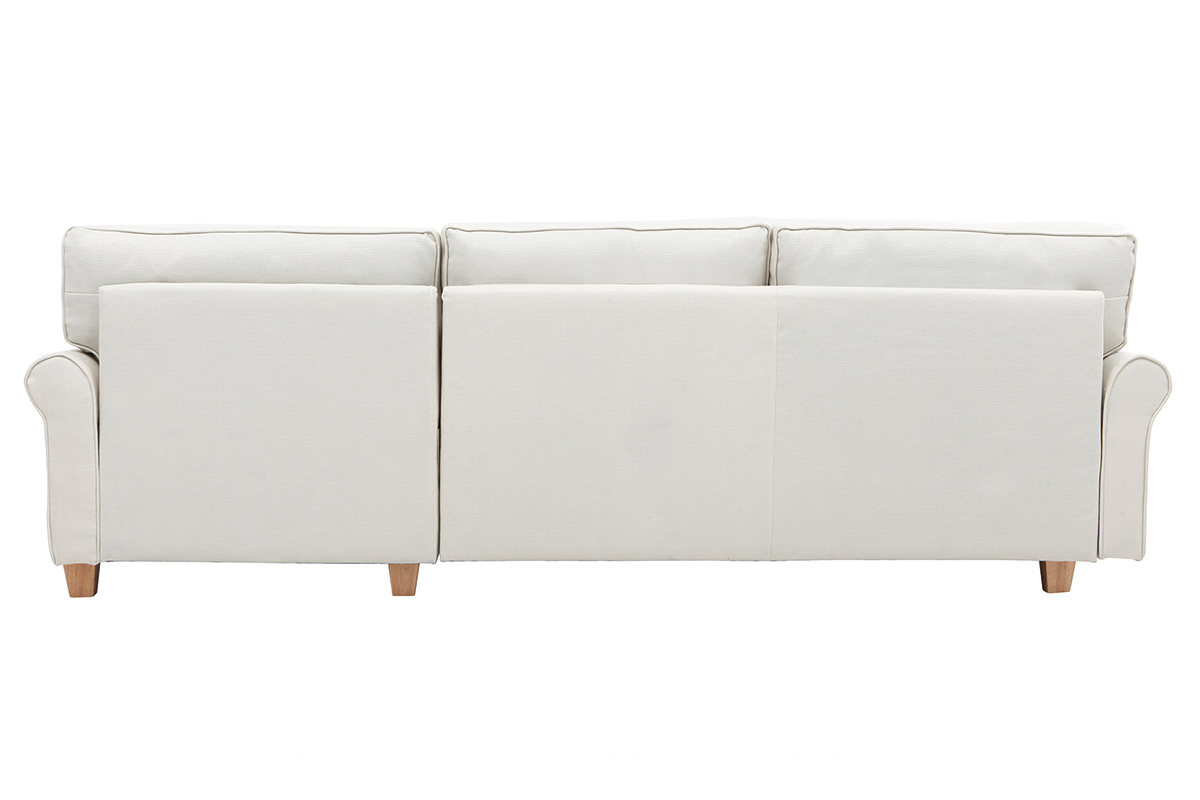 Ecksofa klassisch Stoff 3-Sitzer Naturfarben MONCEAU