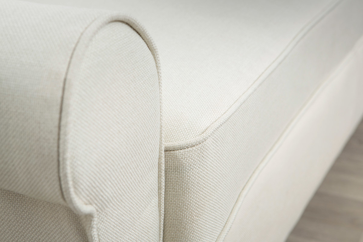 Ecksofa klassisch Stoff 3-Sitzer Naturfarben MONCEAU