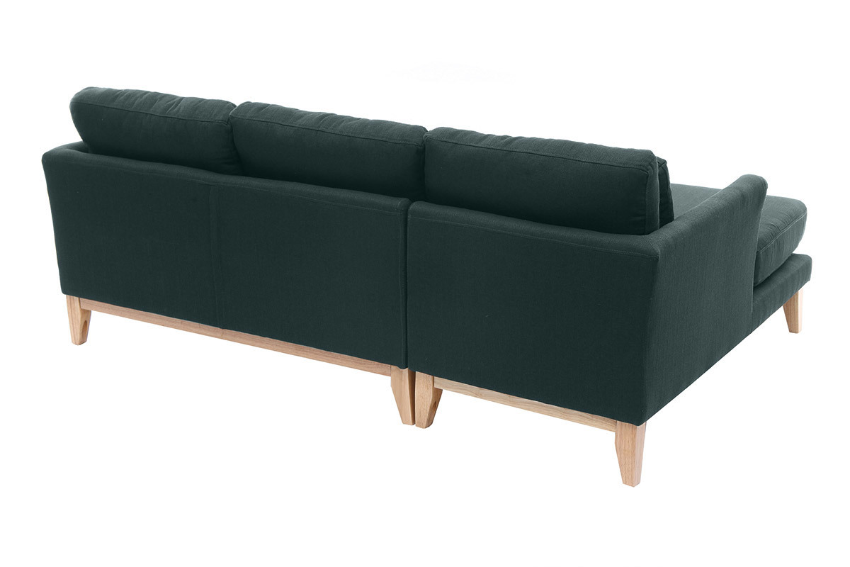 Ecksofa links OSLO im skandinavischen Stil aus dunkelgrauem, abziehbarem Stoff