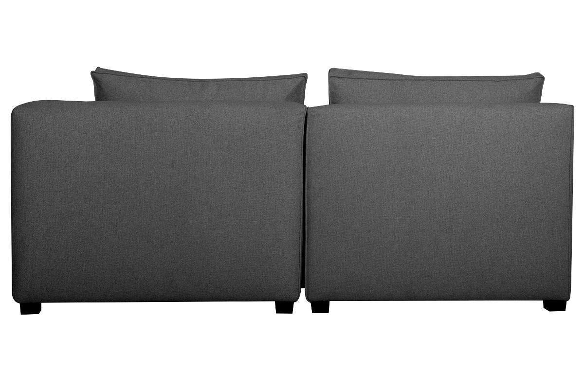 Ecksofa modulierbar 2 Elemente anthrazitgrau PLURIEL