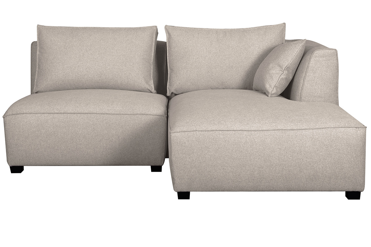 Ecksofa modulierbar 2 Elemente beige PLURIEL