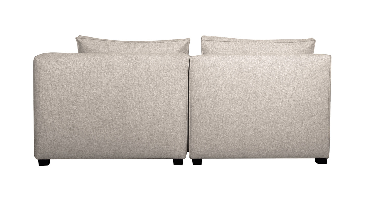 Ecksofa modulierbar 2 Elemente beige PLURIEL