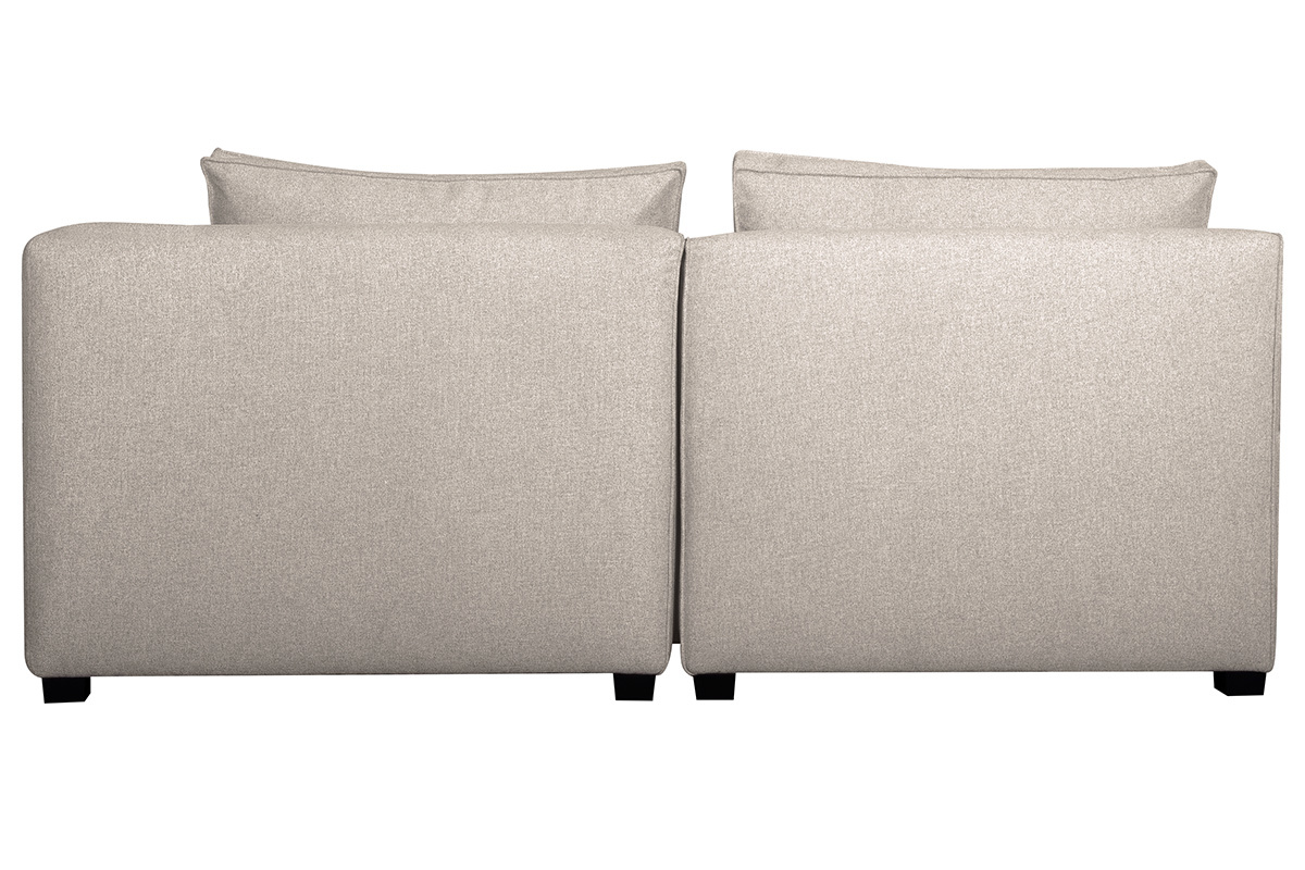 Ecksofa modulierbar 2 Elemente beige PLURIEL
