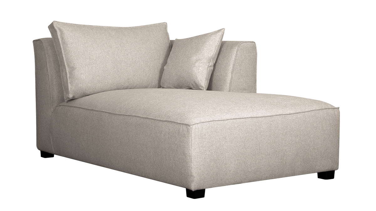 Ecksofa modulierbar 2 Elemente beige PLURIEL