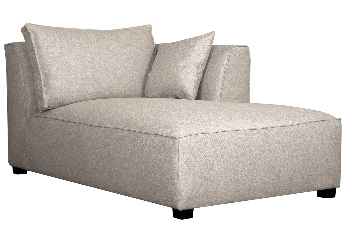 Ecksofa modulierbar 2 Elemente beige PLURIEL