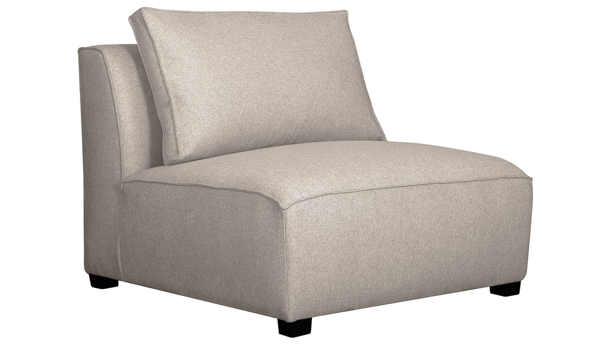 Ecksofa modulierbar 2 Elemente beige PLURIEL