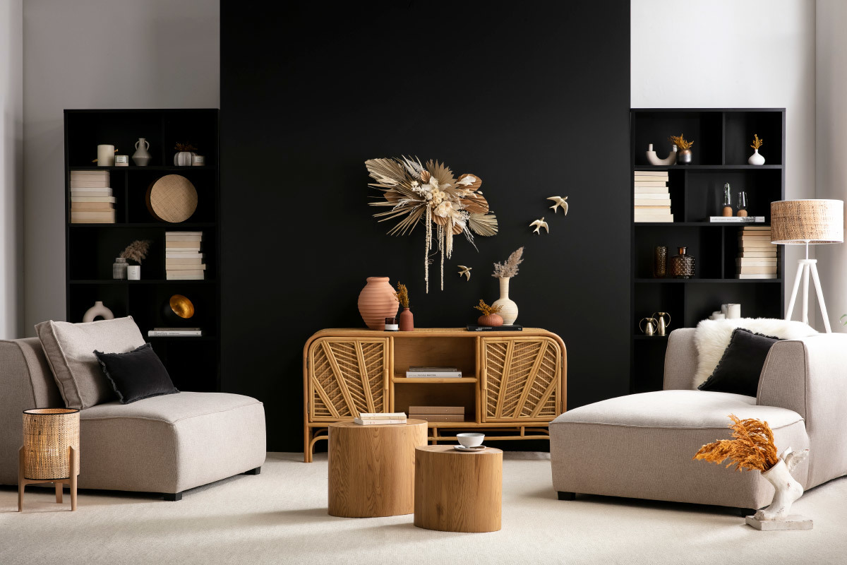 Ecksofa modulierbar 2 Elemente beige PLURIEL