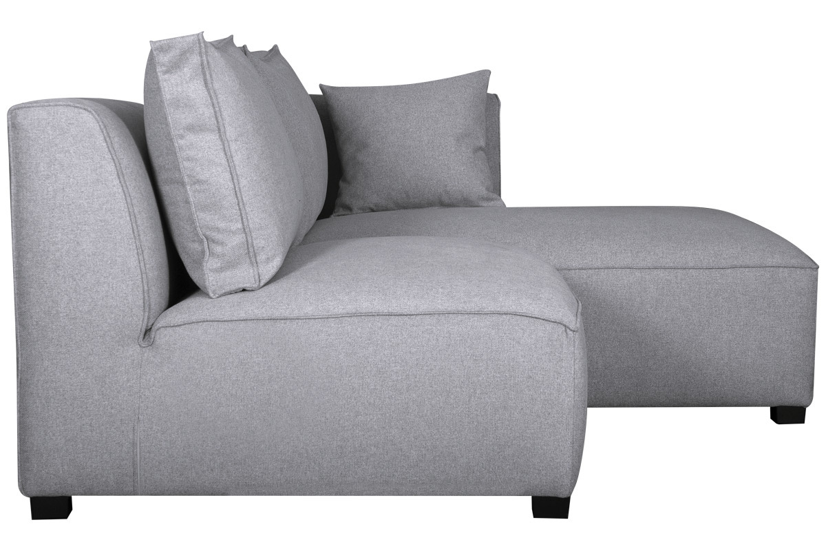 Ecksofa modulierbar 2 Elemente hellgrau PLURIEL