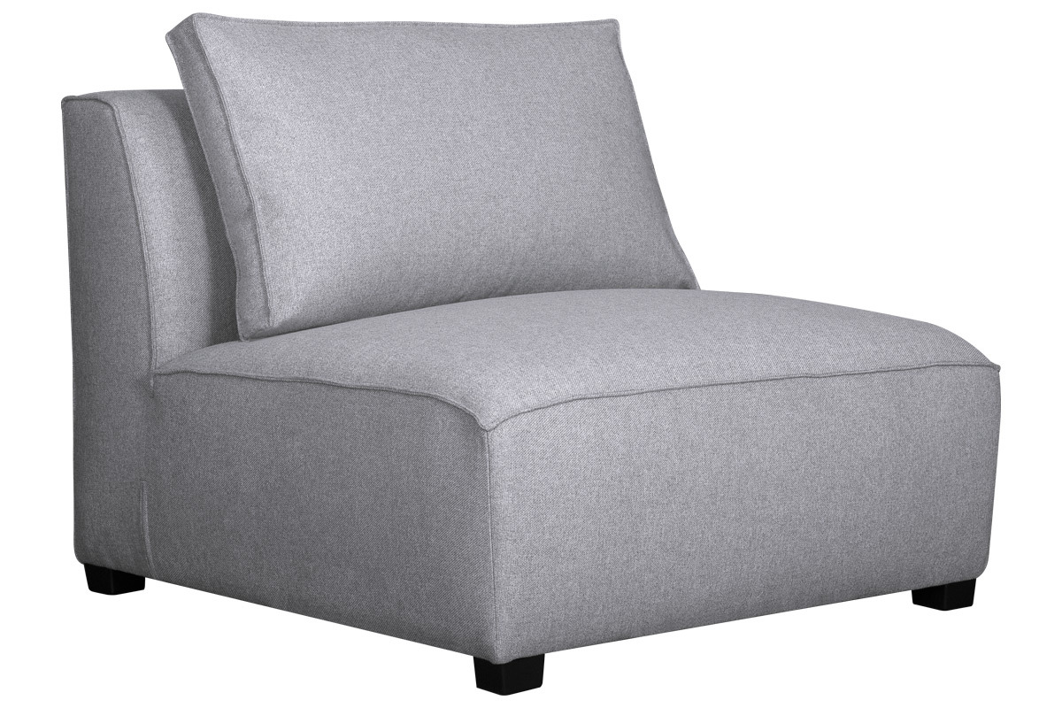 Ecksofa modulierbar 2 Elemente hellgrau PLURIEL
