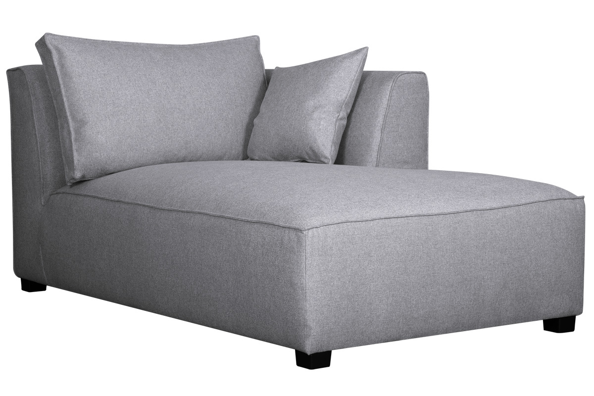 Ecksofa modulierbar 2 Elemente hellgrau PLURIEL