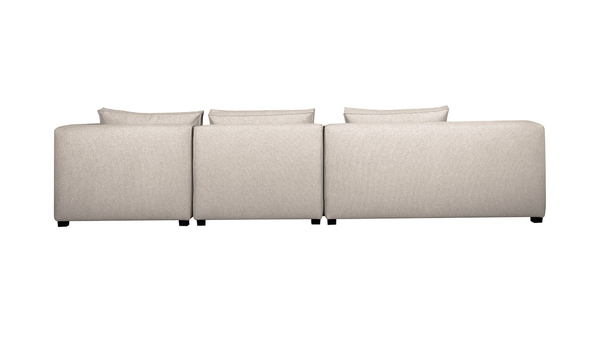 Ecksofa modulierbar 4 Elemente beige PLURIEL