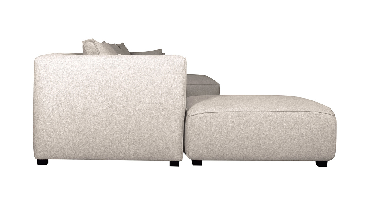 Ecksofa modulierbar 4 Elemente beige PLURIEL