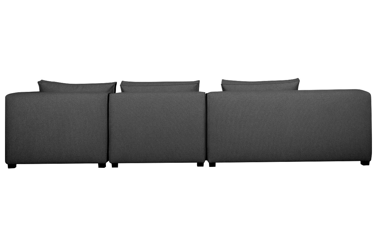 Ecksofa modulierbar 4 Elemente dunkelgrau PLURIEL