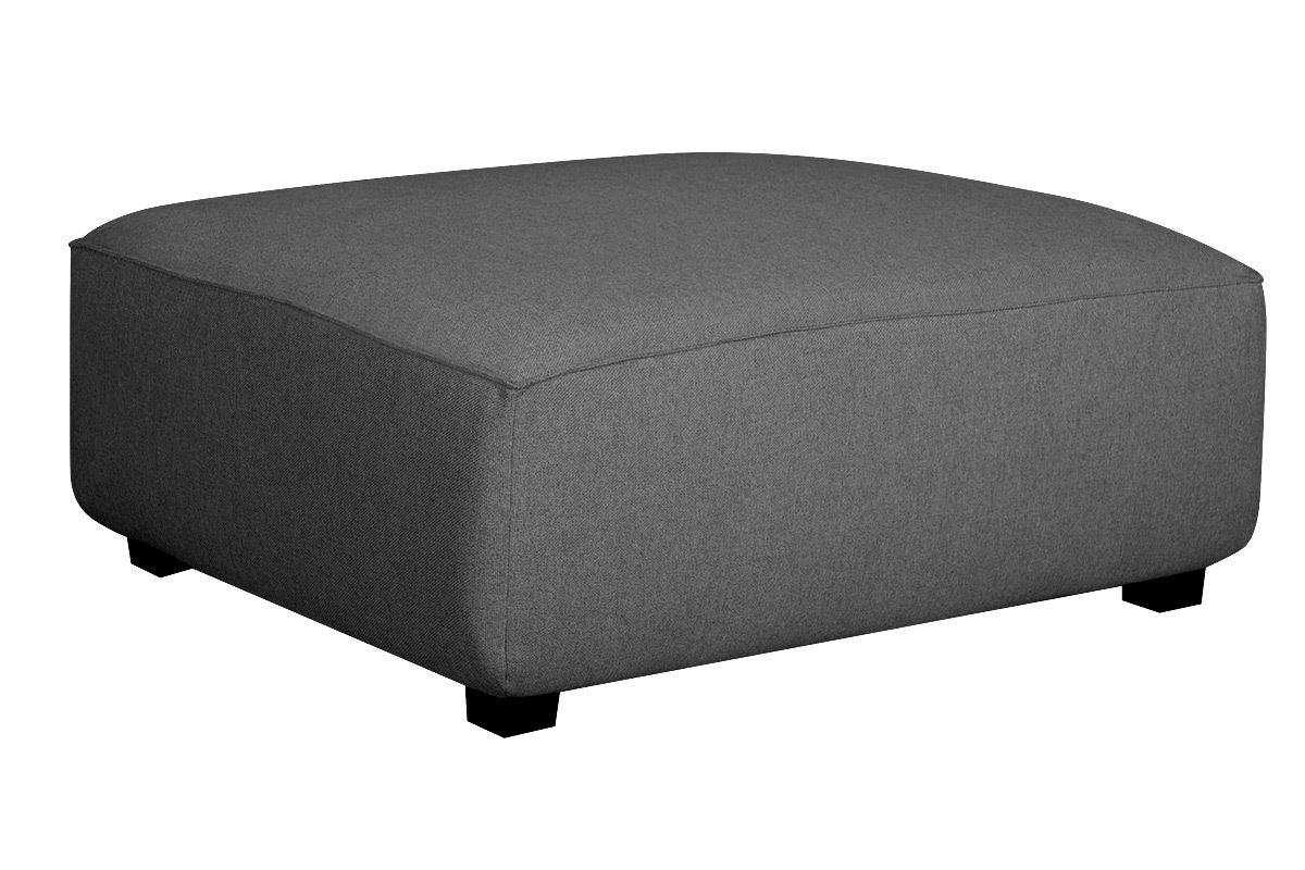 Ecksofa modulierbar 4 Elemente dunkelgrau PLURIEL