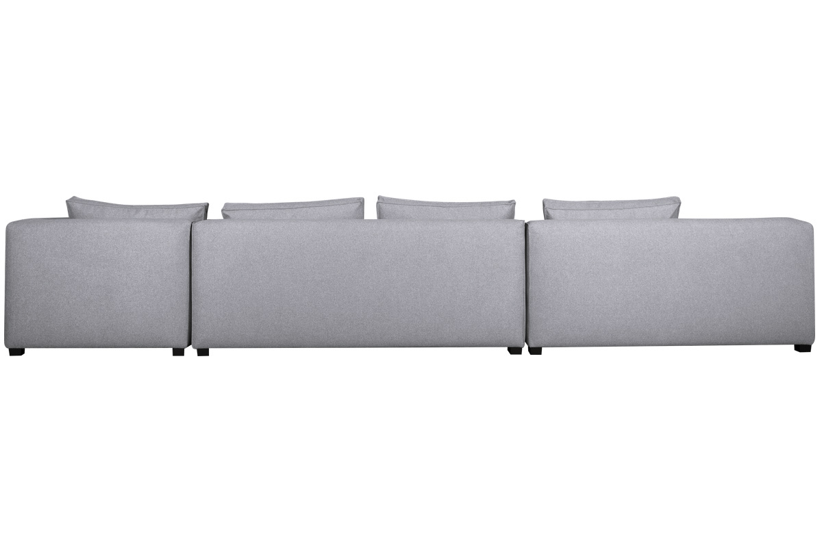 Ecksofa modulierbar 4 Elemente grau PLURIEL