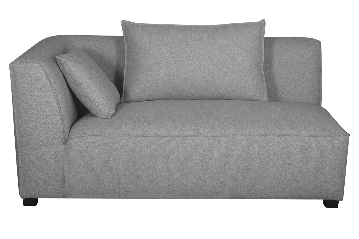 Ecksofa modulierbar 4 Elemente hellgrau PLURIEL